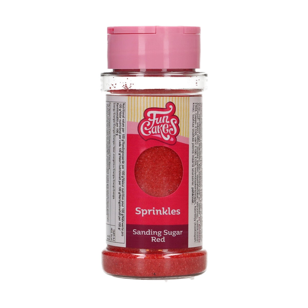 FunCakes Sanding Sugar 80g - Rood