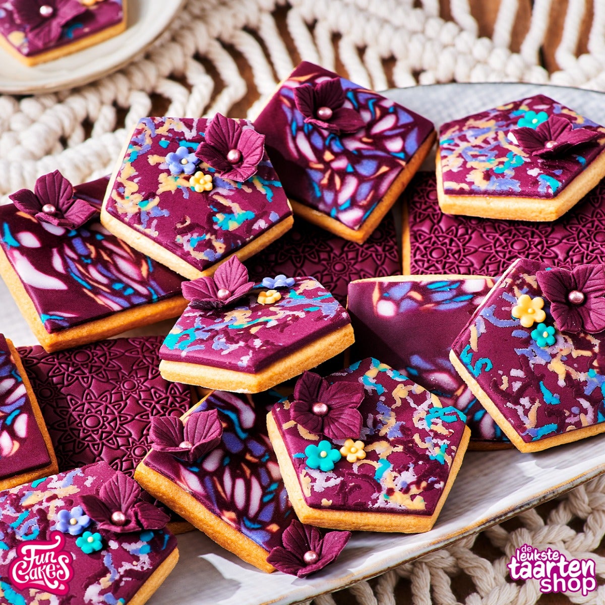 Chic Aubergine Kleur van het jaar Koekjes