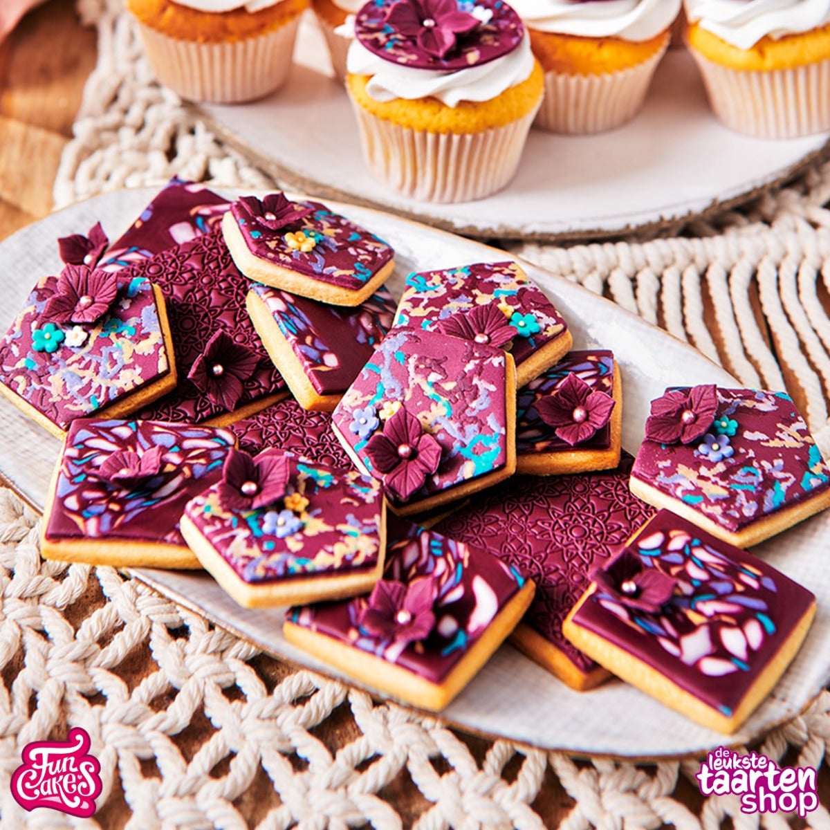 Chic Aubergine Kleur van het jaar Koekjes