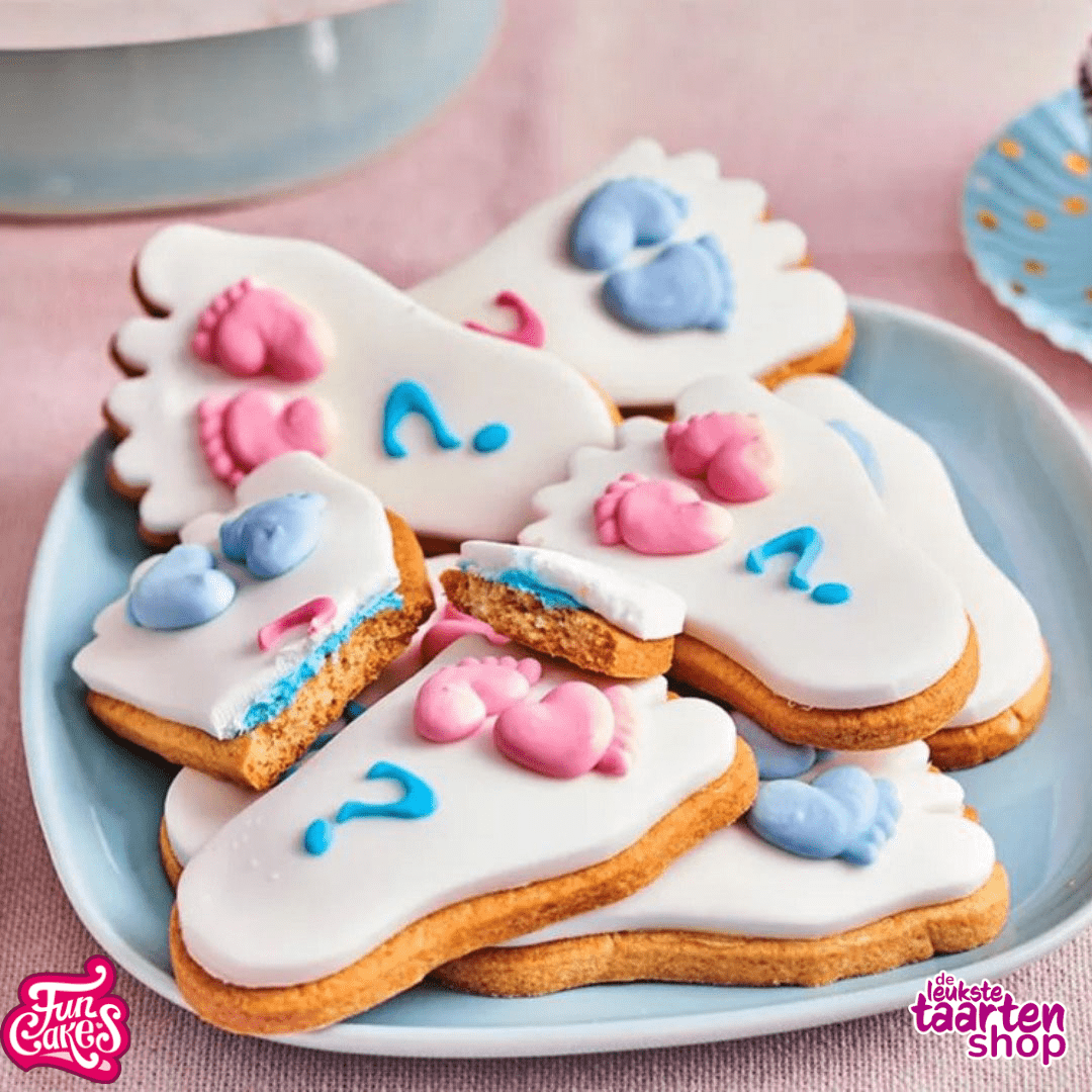 Gender reveal koekjes