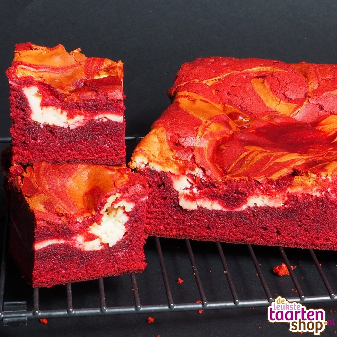 Red Velvet Brownies met Chreamcheese Swirl
