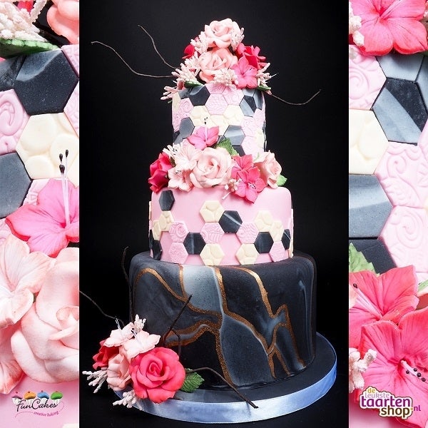 Recept Geometrische Bloemen Taart