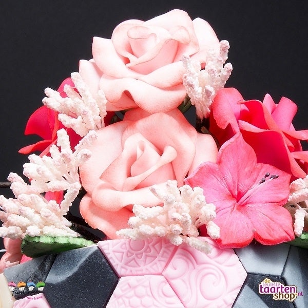 Recept Geometrische Bloemen Taart